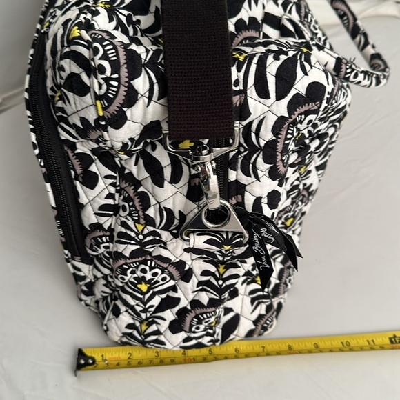 Vera Bradley iconic Weekender travel bag in black white Fanfare multicolor print - Picture 8 of 12